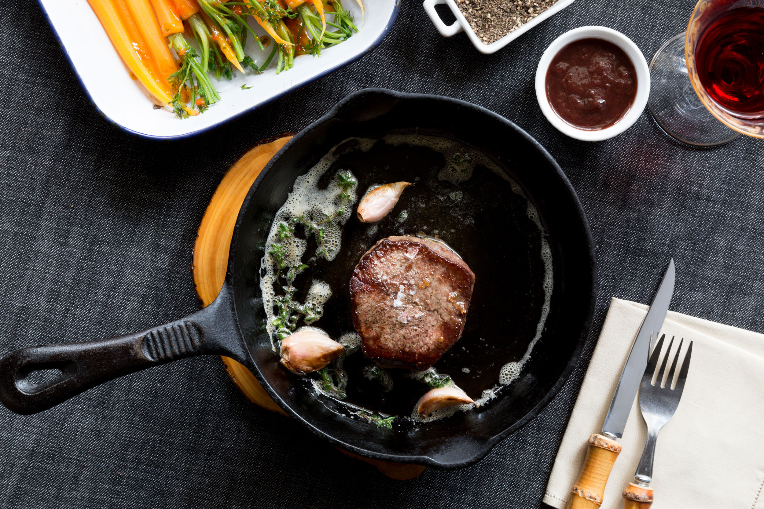 Advertising photography of Steak