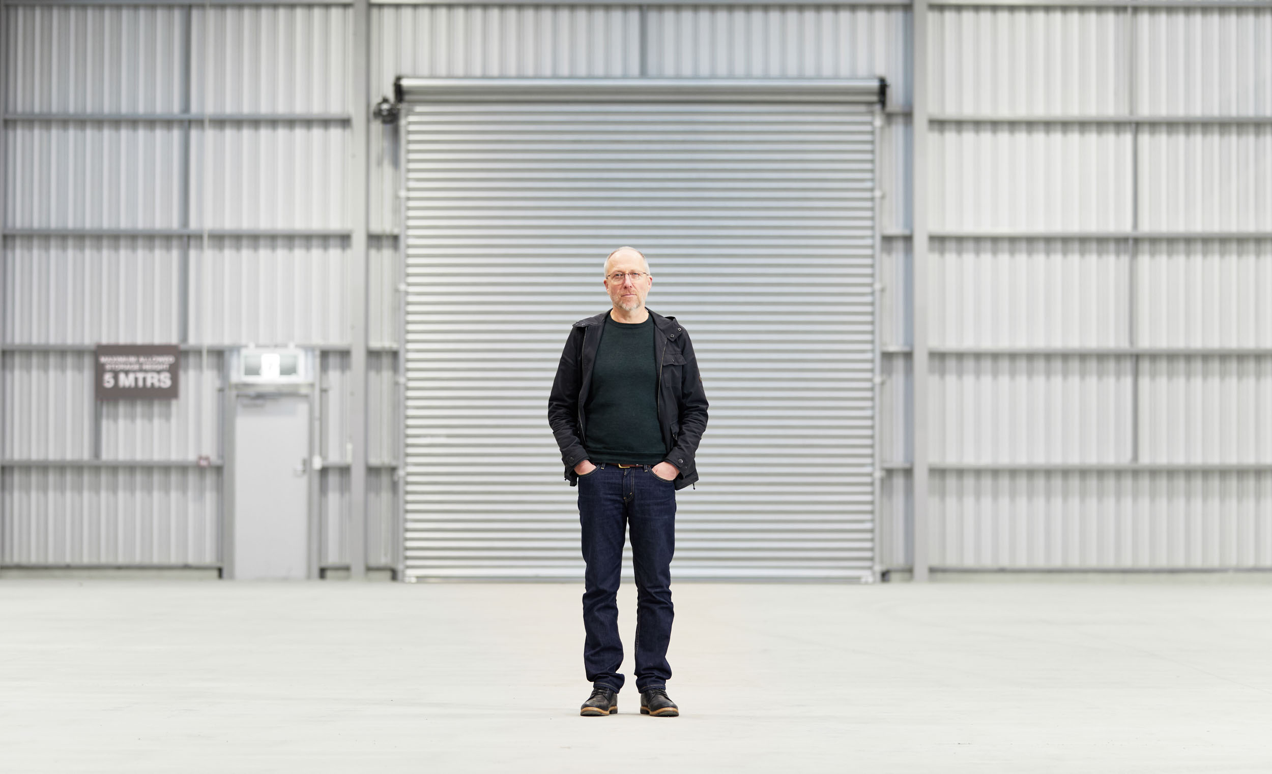 Commercial portrait of Alec during a lighting test