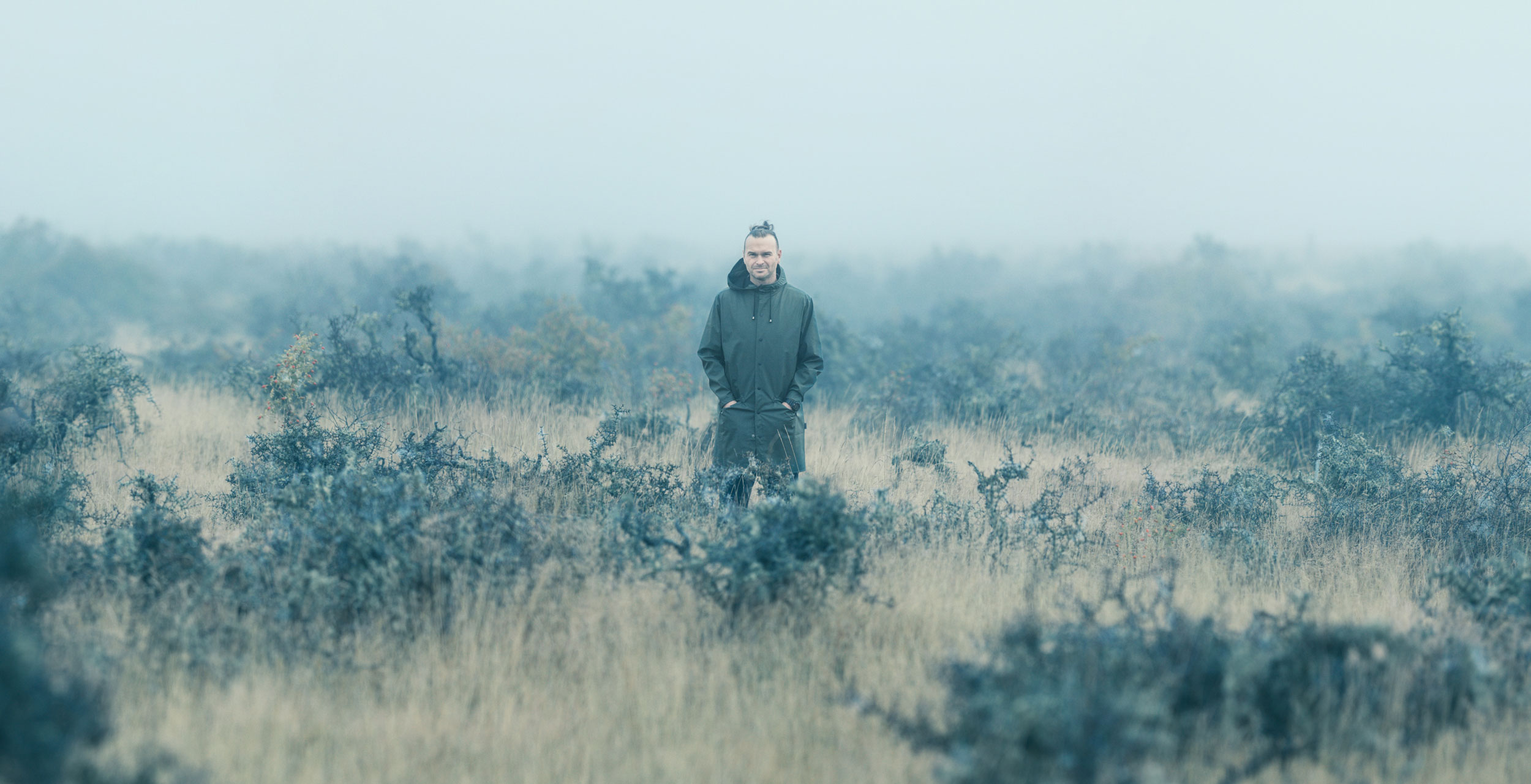 Portrait of a man in the mist