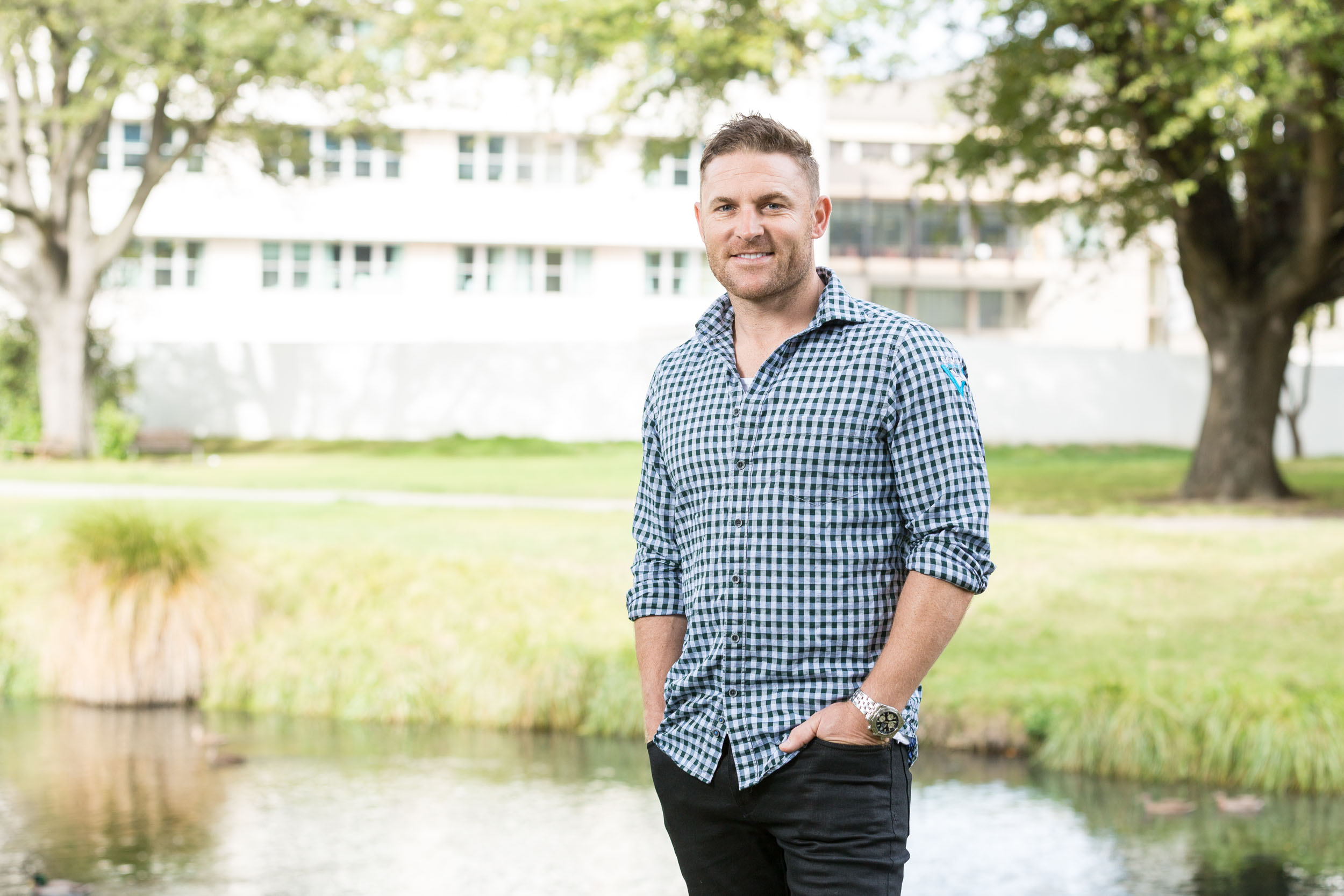 Commercial portrait of Brendon McCullum for Maia advertising