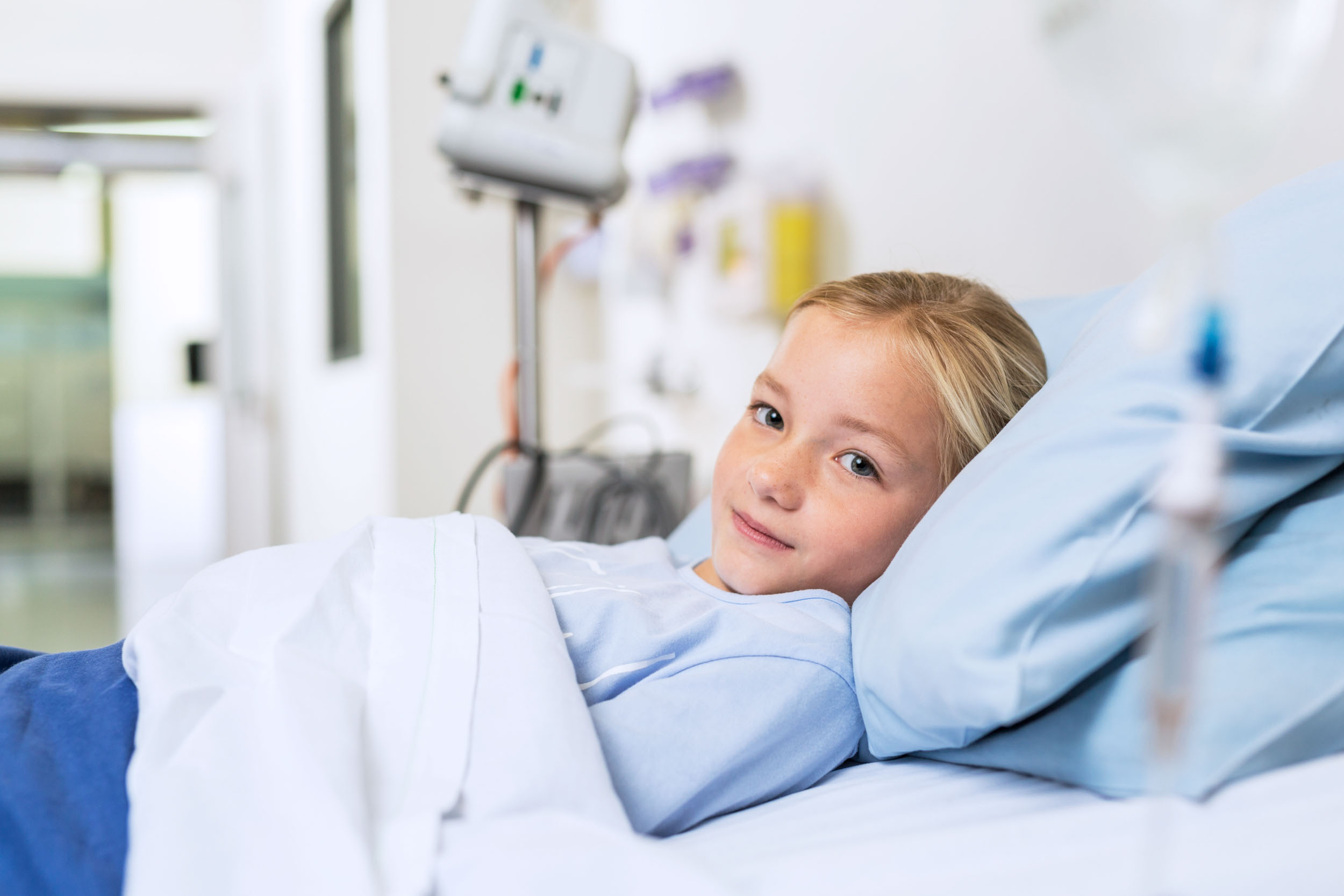 Advertising imagery of a girl in Hospital