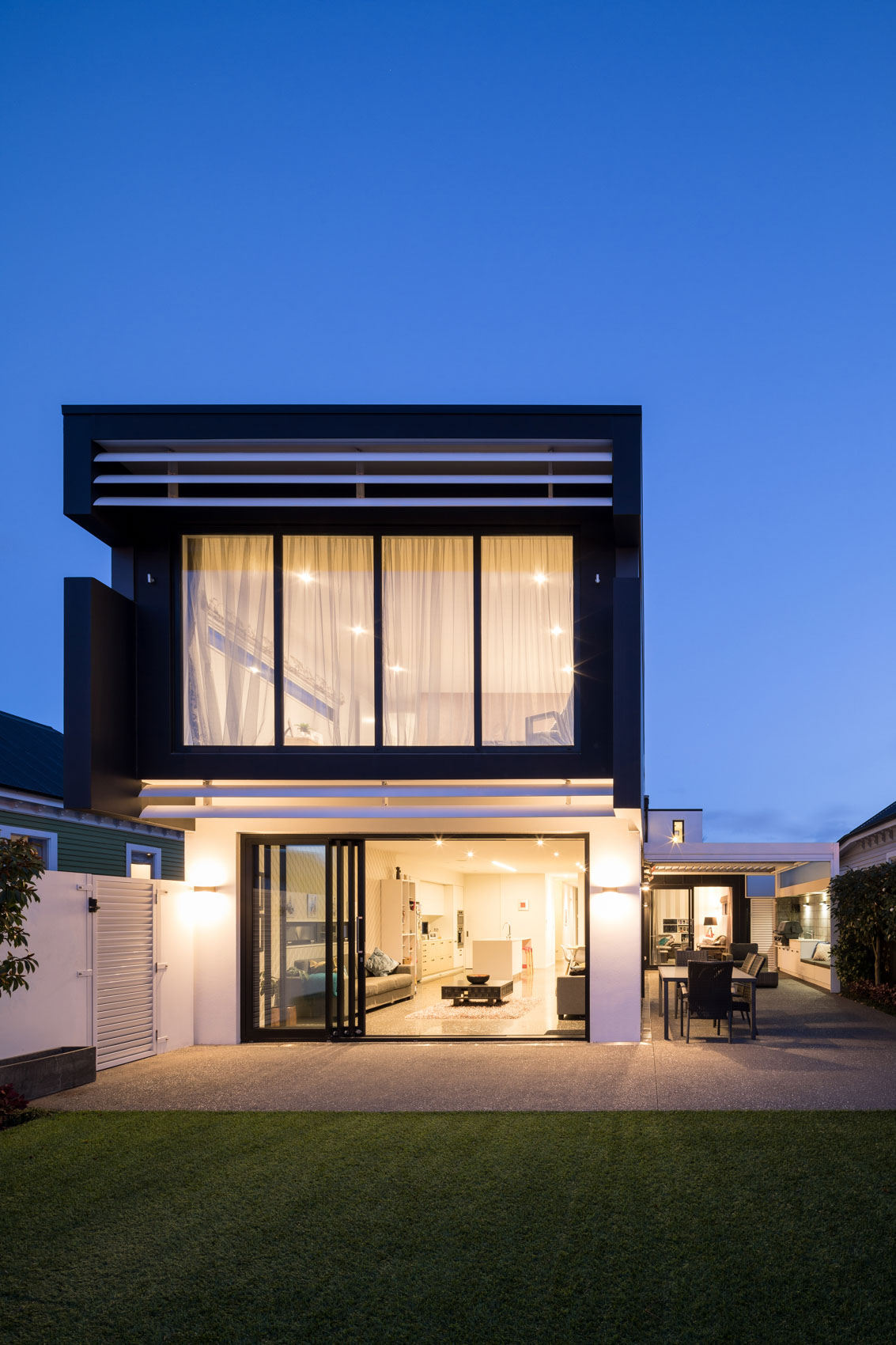 Exterior of modern home photographed for Walker Architecture